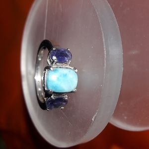 Larimar & Iolite ring